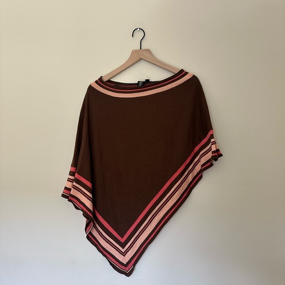 BCBGMaxazria Striped Silk Cape - Picture 1 of 4